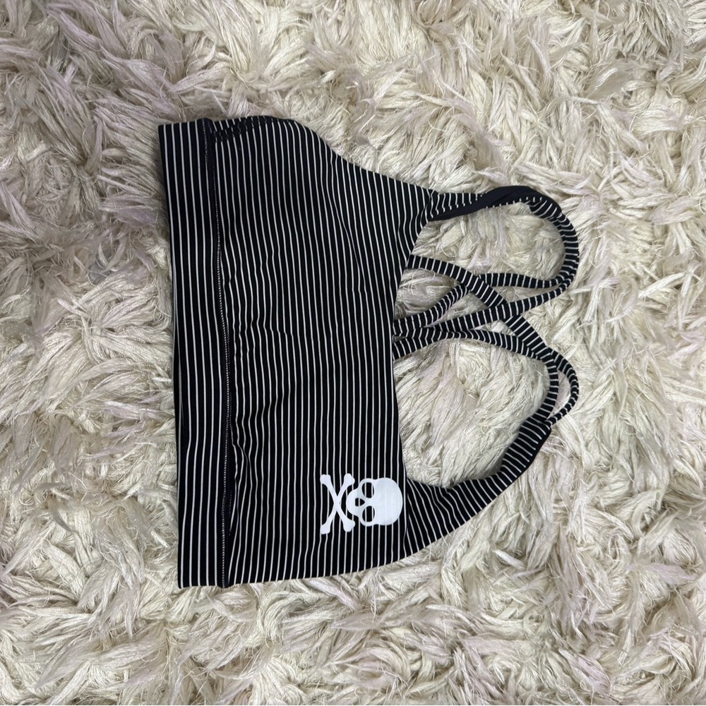 White and Black Sports Bras with Skull Design - Picture 4 of 7
